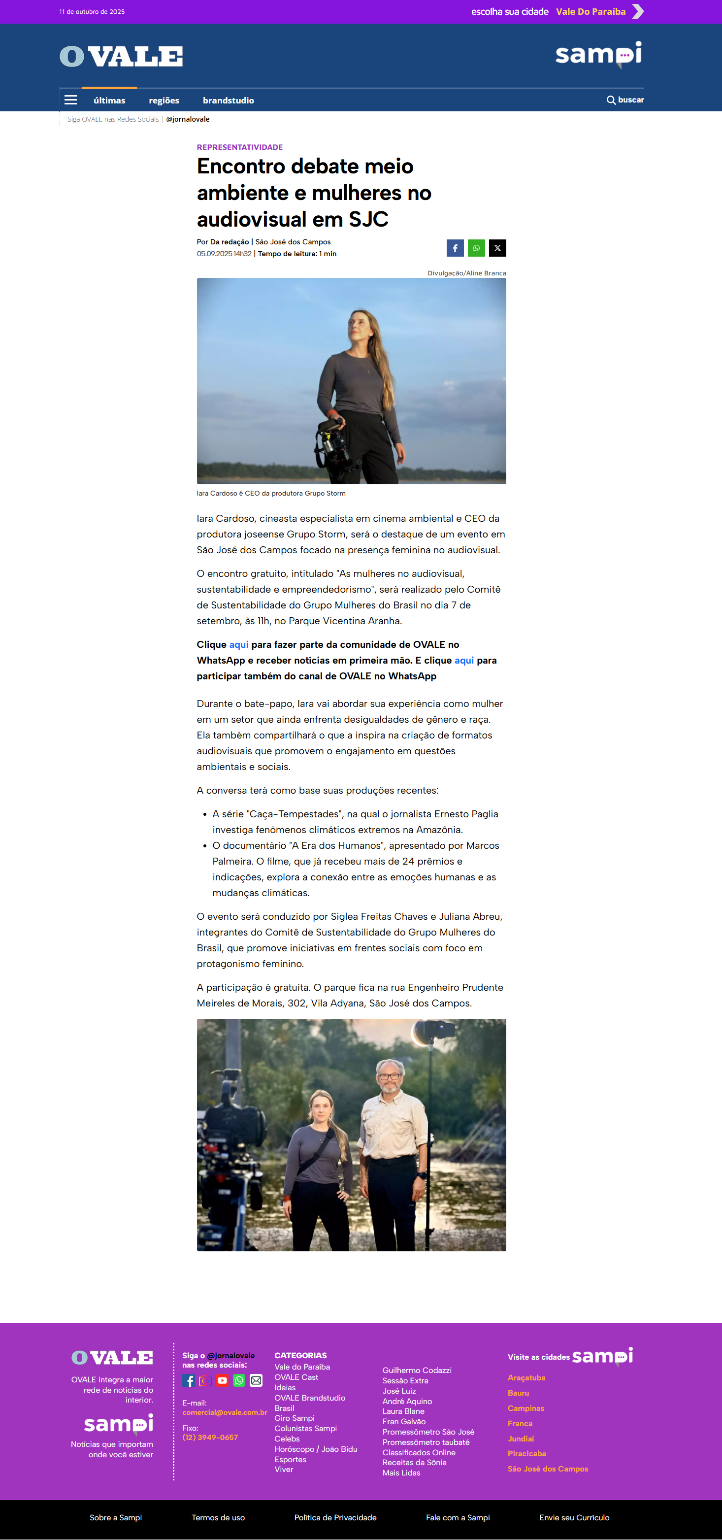 O Vale - Iara Cardoso meio ambiente